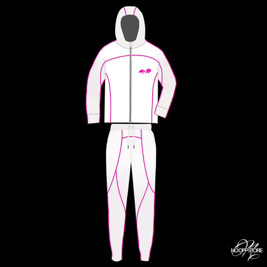TRACKSUIT 5.0 - WHITE & NEON ROSE
